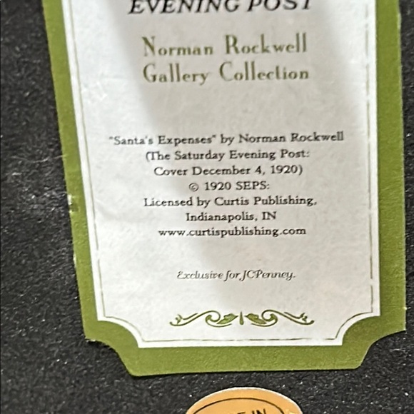 Norman Rockwell Santa stocking holder - Picture 3 of 10